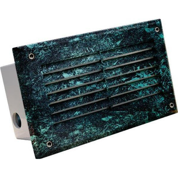 Dabmar Lighting DSL1000-L12-40K-VG G24 LED Cast Aluminium Louvred Step Light, Voltage 120V-277V, Wattage 12W, Color Temperature 40K, Verde Green