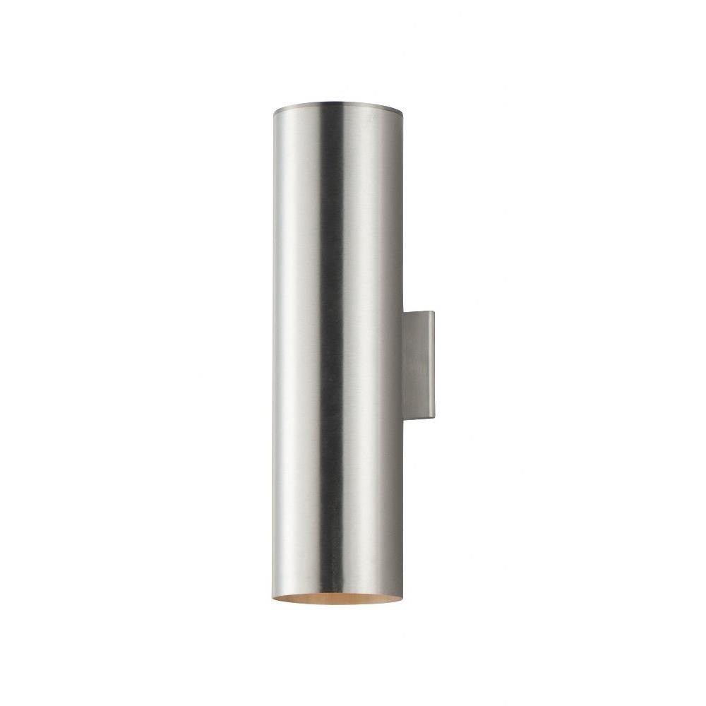 Maxim Lighting 26105AL Outpost Brushed Aluminum Outdoor Wall Light alternate angle on white background