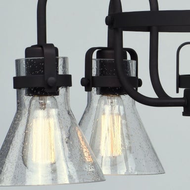 Maxim Lighting 26117CDPC Seafarer Chandelier Detail View of Glass Shades