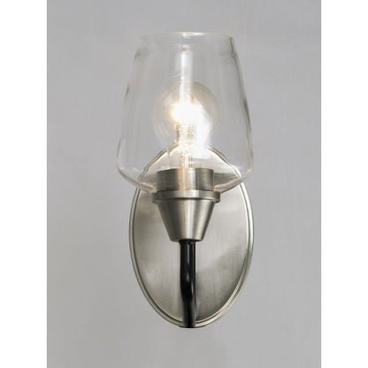 Maxim Lighting 26121CLBKSN Goblet 1 Light Wall Sconce Black/Satin Nickel - Front Close-Up View