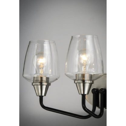 Maxim Lighting 26122CLBKSN Goblet Bath Vanity Wall Light Close-Up Detail