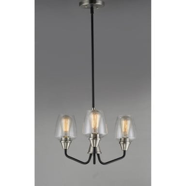 Maxim Lighting 26124CLBKSN Goblet 3 Light Chandelier Room View