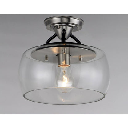 Maxim Lighting 26129CLBKSN Goblet Semi-Flush Mount Black/Satin Nickel Close Up