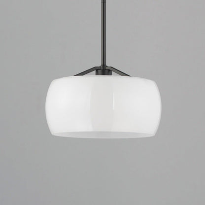 Maxim Lighting 26141WTBK Glazed 1 Light 11 Inch White/Black Pendant Ceiling Light - Detail View