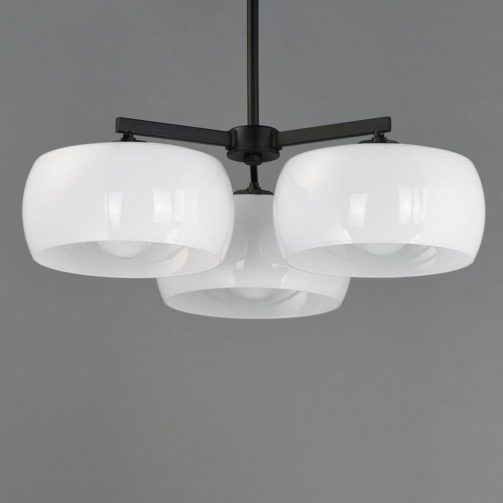 Maxim Lighting 26143WTNAB Glazed 3 Light Chandelier - Front Detail View