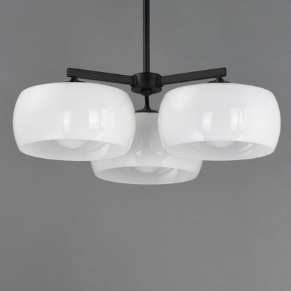 Maxim Lighting 26143WTNAB Glazed 3 Light Chandelier - Front Detail View
