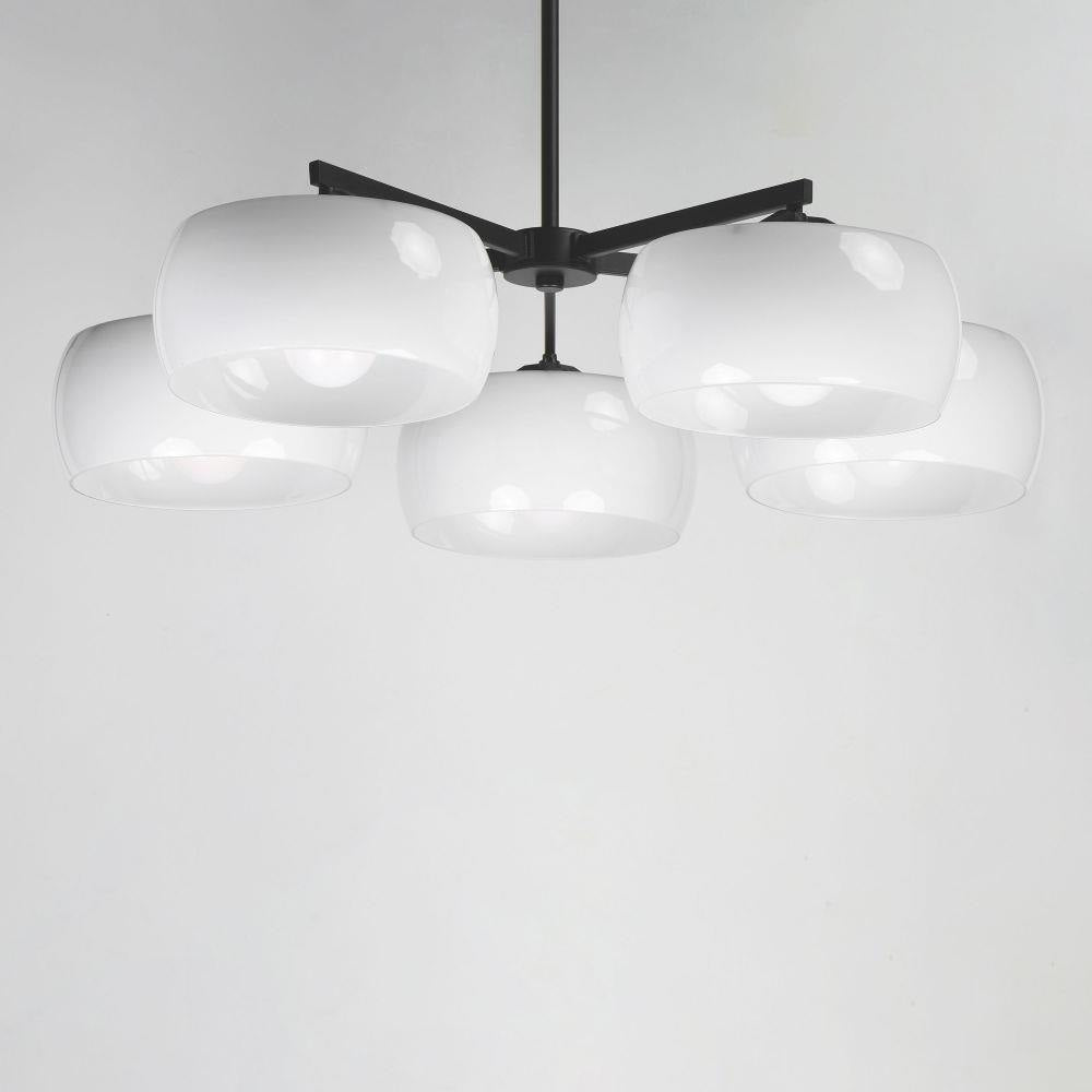Maxim Lighting 26145WTNAB Glazed 5 Light Chandelier - Angle View