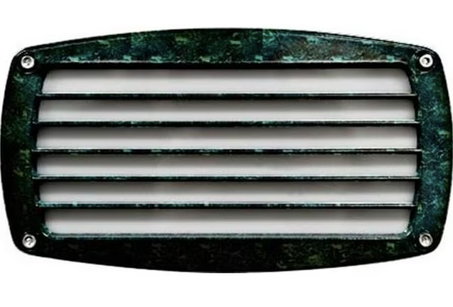 Dabmar Lighting DSL1015-L12-40K-VG G24 LED Cast Aluminium Louvred Step Light, Wattage 12W, Color Temperature 40K, Voltage 120V-277V, Verde Green