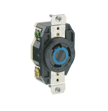 Leviton 2620 30 Amp, 250 Volt, Flush Mount Locking Receptacle, Industrial Grade