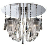 Eurofase Lighting 26243-016 Corato 4 Light 18 Inches Chrome Flush Mount Ceiling Light