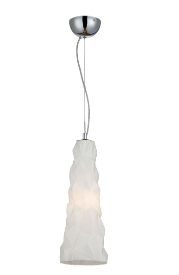 Eurofase Lighting 26248-028 Lazer - 7 In. - Pendant Light - Chrome Finish - Opal White