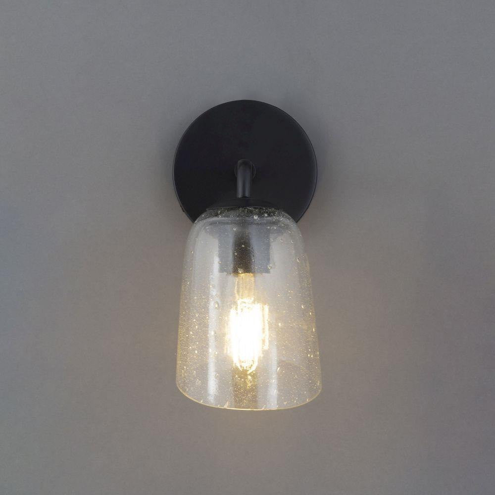 Maxim Lighting 26260SSDBZ Keppe Wall Sconce Illuminated Seeded Glass