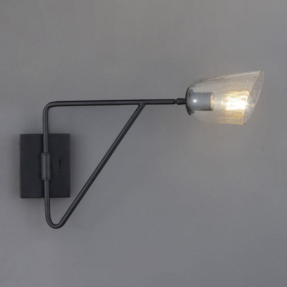 Maxim Lighting 26261SSDBZ Keppe 1 Light Dark Bronze Wall Sconce - Side Angle View Lit
