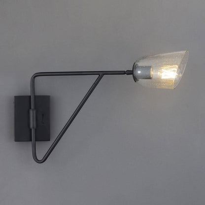 Maxim Lighting 26261SSDBZ Keppe 1 Light Dark Bronze Wall Sconce - Side Angle View Lit