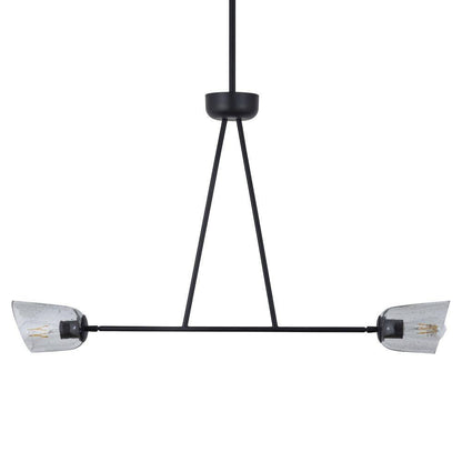 Maxim Lighting 26262SSDBZ Keppe 2 Light Dark Bronze Linear Pendant Ceiling Light - Close-Up Front View White Background