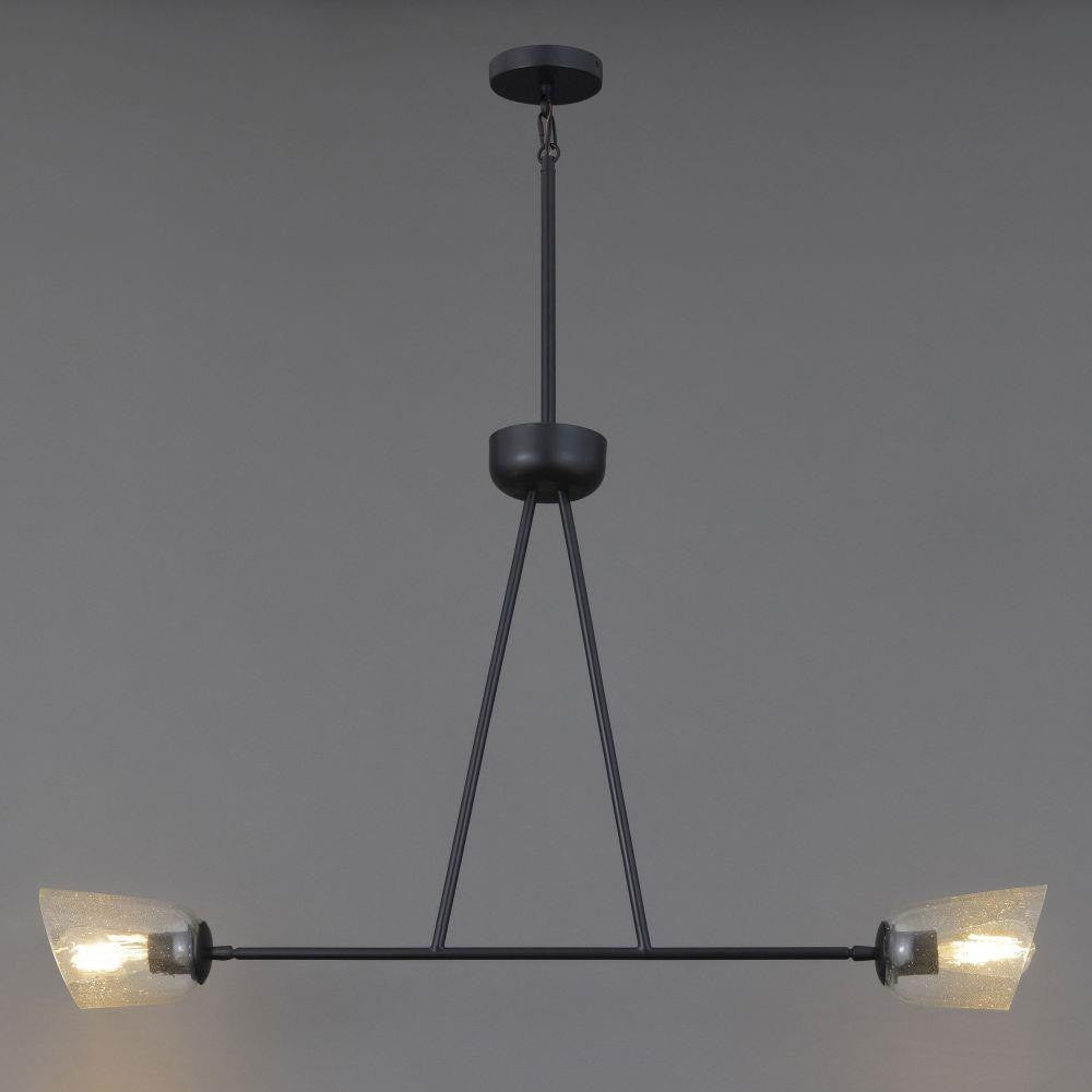 Maxim Lighting 26262SSDBZ Keppe 2 Light Dark Bronze Linear Pendant Ceiling Light - Illuminated Lifestyle View