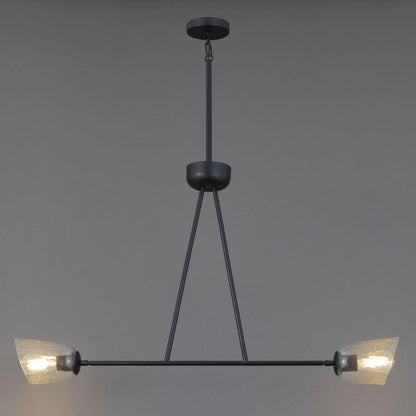 Maxim Lighting 26262SSDBZ Keppe 2 Light Dark Bronze Linear Pendant Ceiling Light - Illuminated Lifestyle View