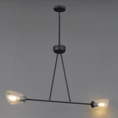 Maxim Lighting 26262SSDBZ Keppe 2 Light Dark Bronze Linear Pendant Ceiling Light - Angle Lifestyle View
