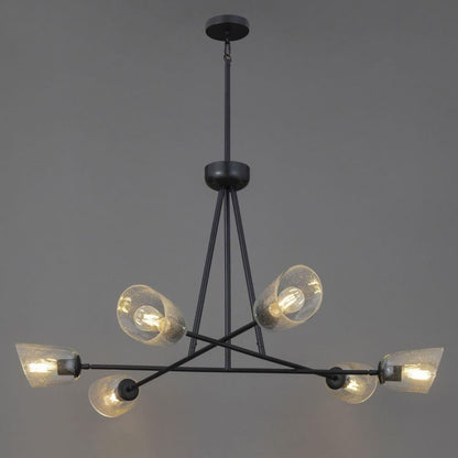 Maxim Lighting 26266SSDBZ Keppe 6 Light Dark Bronze Chandelier - Illuminated Full View