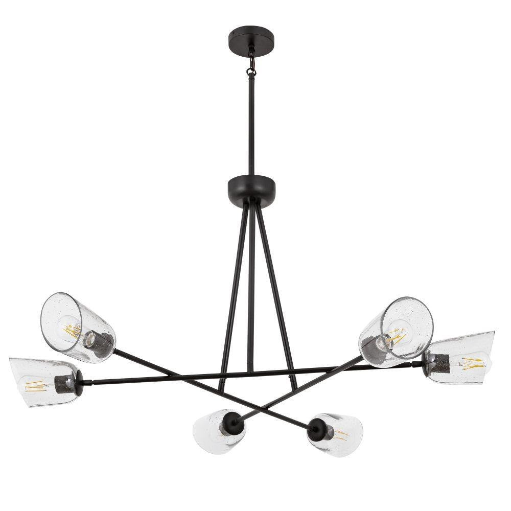 Maxim Lighting 26266SSDBZ Keppe 6 Light Dark Bronze Chandelier - Main Product View on White