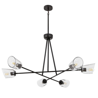 Maxim Lighting 26266SSDBZ Keppe 6 Light Dark Bronze Chandelier - Main Product View on White