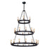 Maxim Lighting 26278BKNAB/BUL Noble 30 Light Black with Natural Aged Brass Chandelier Ceiling Light