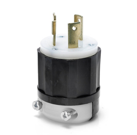 Leviton 2631 Locking Plug, 30 Amp, 277 Volt, Industrial Grade, Black & White
