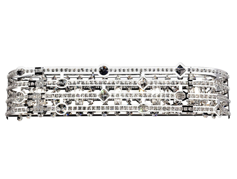 Eurofase Lighting 26317-014 Mica 5 Light 28 inch Chrome Vanity Light Wall Light