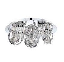 Eurofase Lighting 26325-019 Yorkville 5 Light 18" Wide Flush Mount Ceiling Fixture, Wattage 300W, Chrome Finish