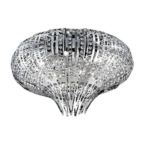 Eurofase Lighting 26329-017 Monica 9 Light 27 inch Chrome Flush Mount Ceiling Light