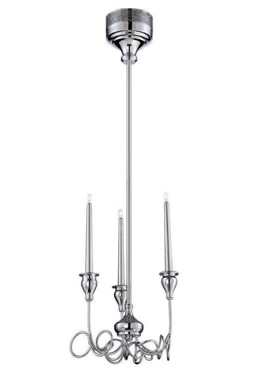 Eurofase Lighting 26345-017 Candela 3 Light 10 inch Chrome Chandelier Ceiling Light