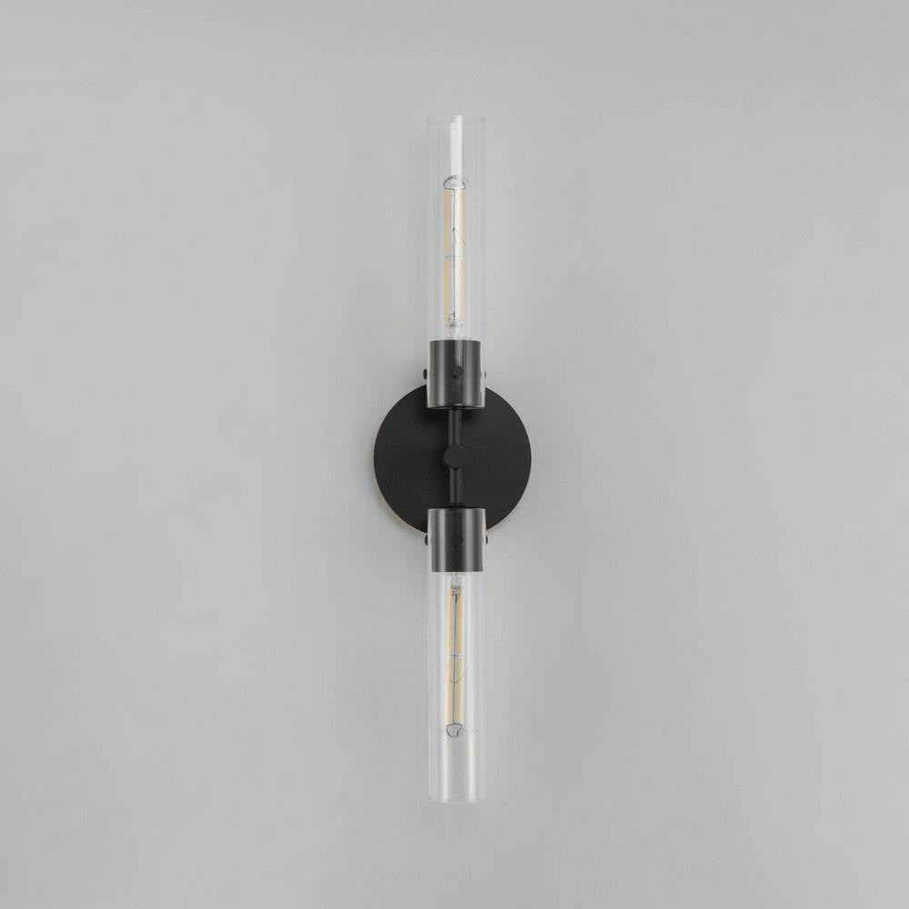 Maxim Lighting 26370CLBK Equilibrium 2 Light Black Wall Sconce Wall Light