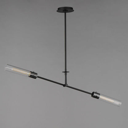 Maxim Lighting 26372CLBK Equilibrium 2 Light 42 inch Black Linear Pendant Ceiling Light - Grey Background