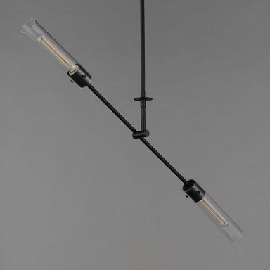 Maxim Lighting 26372CLBK Equilibrium 2 Light 42 inch Black Linear Pendant - Glass Shade Detail