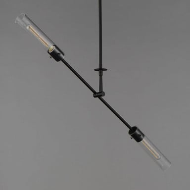 Maxim Lighting 26372CLNAB Equilibrium Linear Pendant - Angled View
