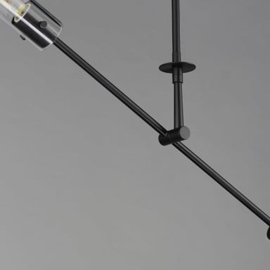 Maxim Lighting 26372CLBK Equilibrium 2 Light 42 inch Black Linear Pendant - Arm and Pivot Detail