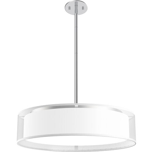 Kuzco Lighting PD7920-WOR-5CCT Dalton LED 20 inch White Organza Pendant Ceiling Light, Multi-Color Temperature, Wattage 30W
