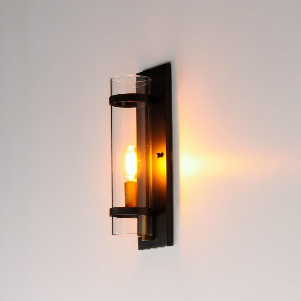 Maxim Lighting 2640BKAB Capitol Wall Sconce Illuminated - Lifestyle Shot