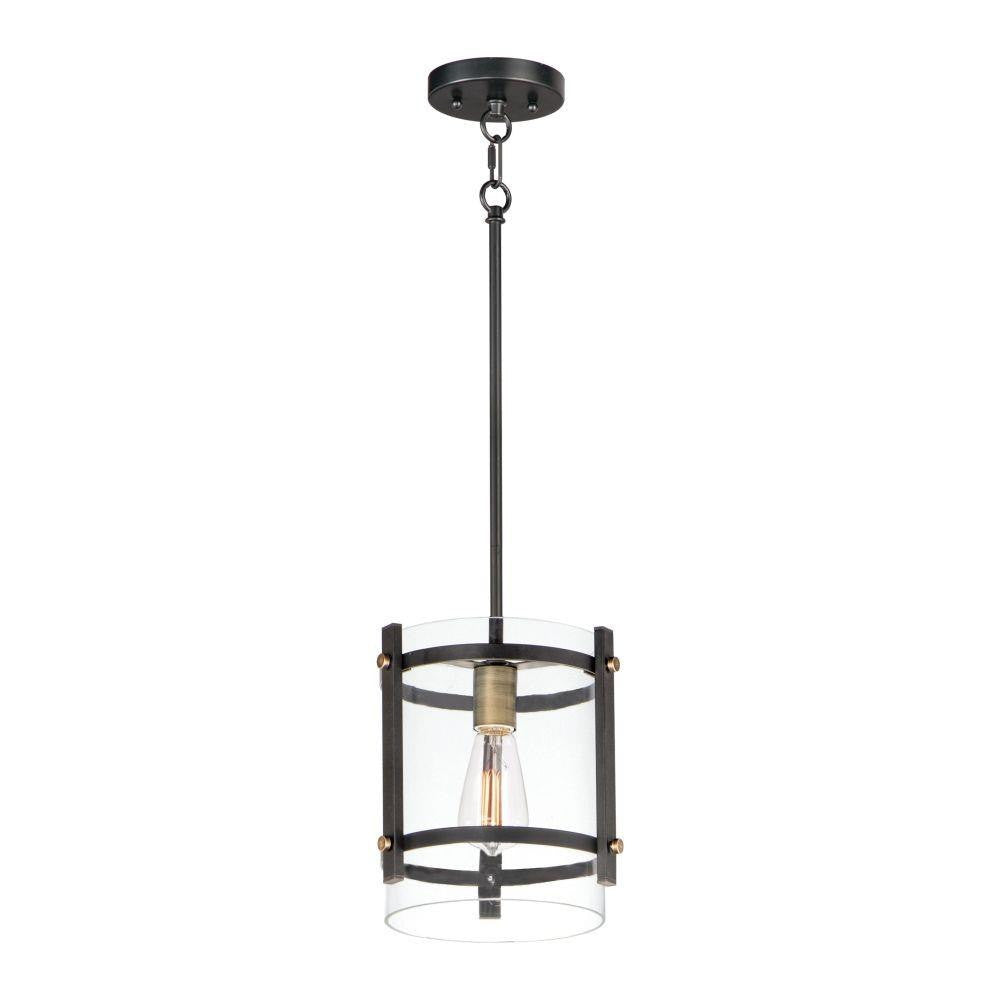 Maxim Lighting 2649BKAB Capitol 1 Light 10 inch Black Antique Brass Pendant Ceiling Light - Full View