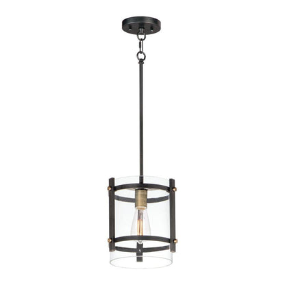 Maxim Lighting 2649BKAB Capitol 1 Light 10 inch Black Antique Brass Pendant Ceiling Light - Full View