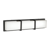 Kuzco Lighting 701313BK-LED Watford 25 inch LED Bath Vanity Light in Black with Frosted Interior Clear Glass