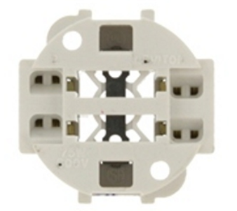 Leviton 26725-4A6 GX24Q-6 Base, 75w-600v, Vertical Screw Down w/ Round Base For 70w Lamps