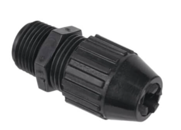 Leviton 2675 3/4" MNPT Nylon Liquid Tight Cord Straight Connector, .660" to .780" Cord Dia. Range, Black Finish