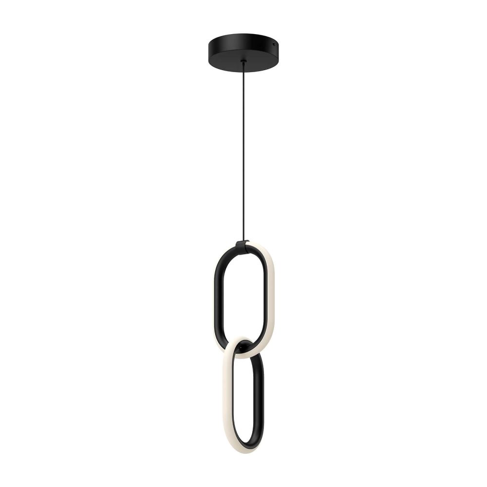 Kuzco Lighting PD92615-BK-UNV Airen 5 inch LED Pendant in Black with White Silicone Diffuser, Voltage 120-277V, Color Temperature 3000K