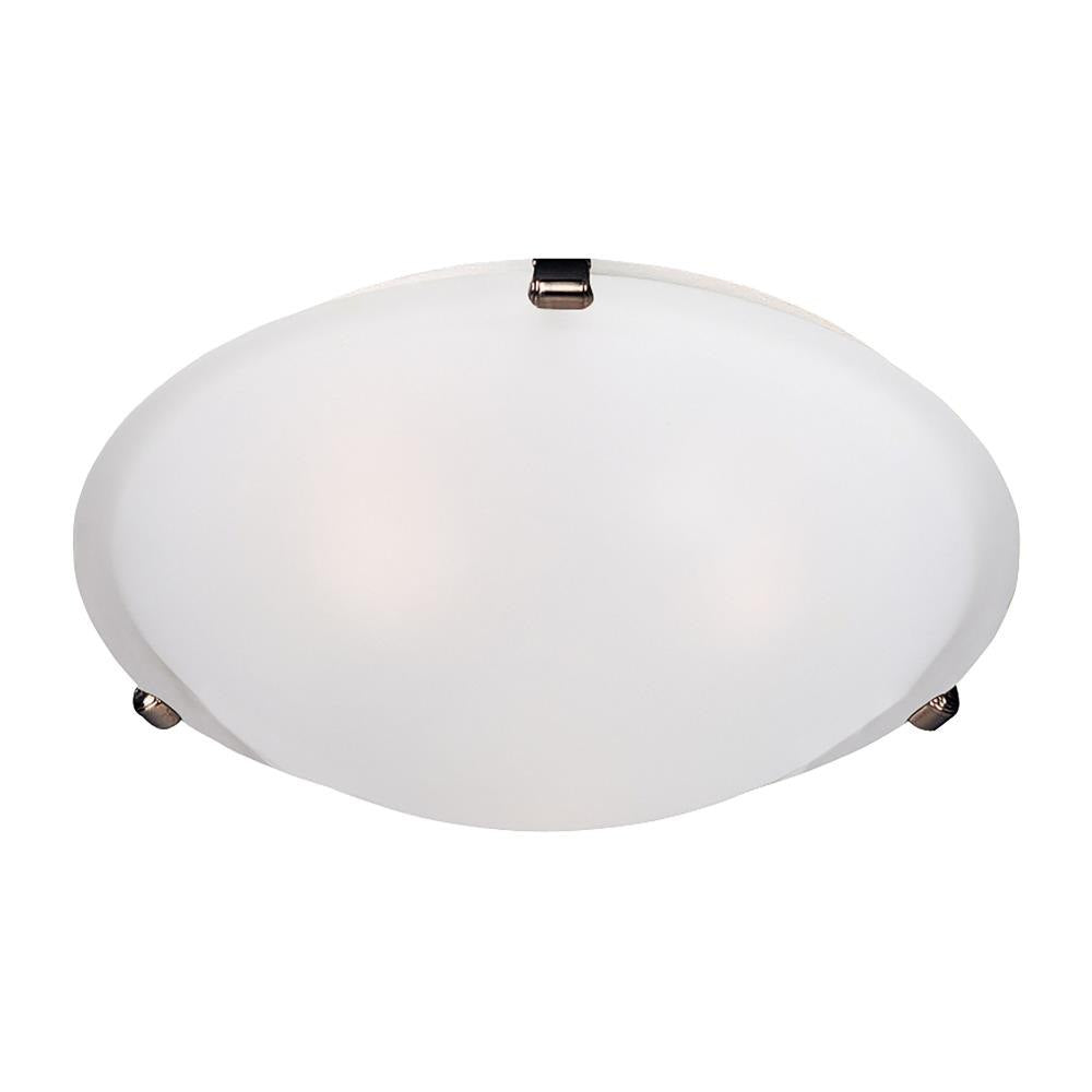 Maxim Lighting 2681MRWT Malaga 3 Light 16 Inch White Flush Mount Ceiling Light