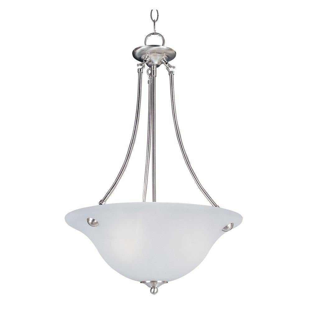 Maxim Lighting 2682FTSN Malaga 3 Light 16 Inch Satin Nickel Pendant Ceiling Light