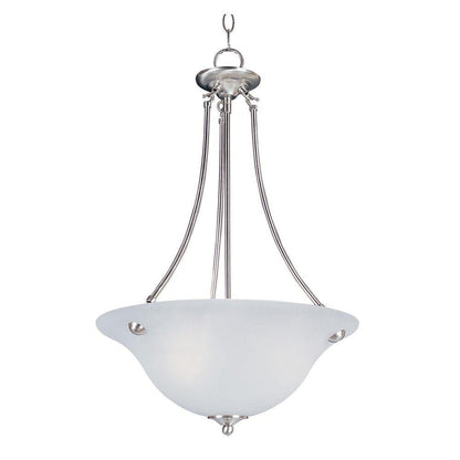 Maxim Lighting 2682FTSN Malaga 3 Light 16 Inch Satin Nickel Pendant Ceiling Light