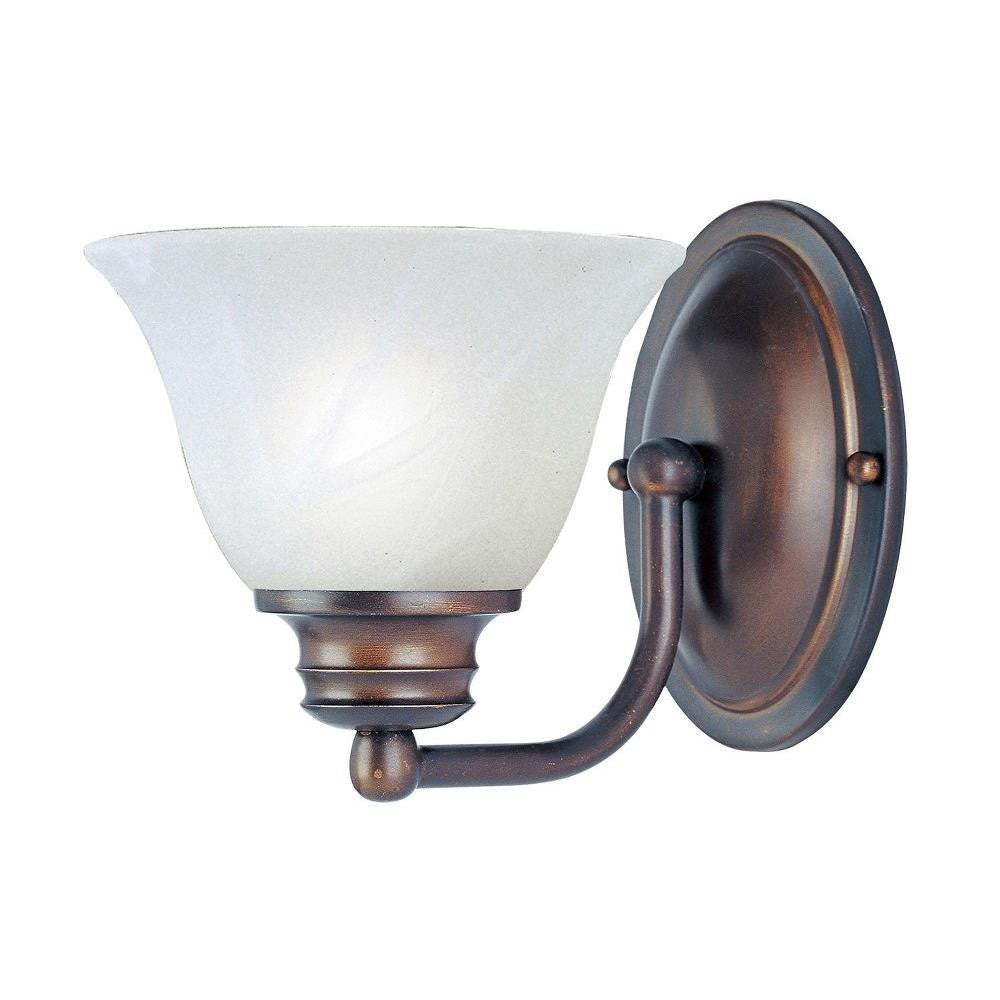 Maxim Lighting 2686MROI Malaga 1 Light 6 Inch Oil Rubbed Bronze Bath Vanity Wall Light