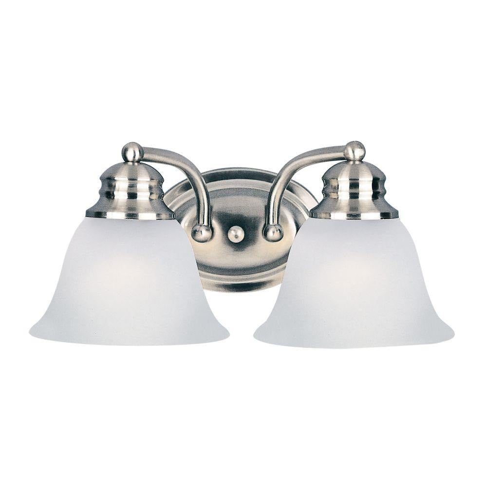 Maxim Lighting 2687FTSN Malaga 2 Light Satin Nickel Bath Vanity Wall Light