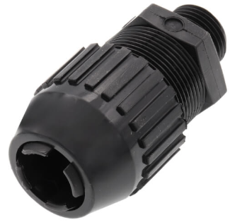 Leviton 2691 1/2" MNPT Black Nylon Liquid Tight Cord Straight Connector, .560" to .690" Cord Dia. Range
